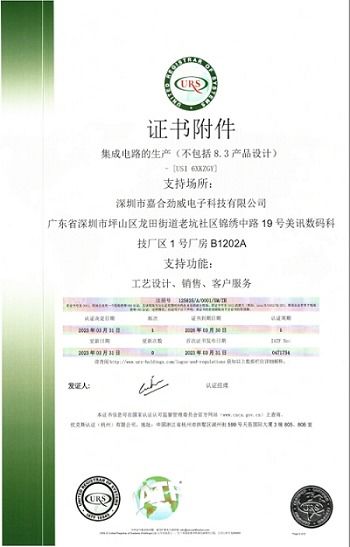 嘉合劲威工厂通过iatf16949车规产品质量管理体系认证